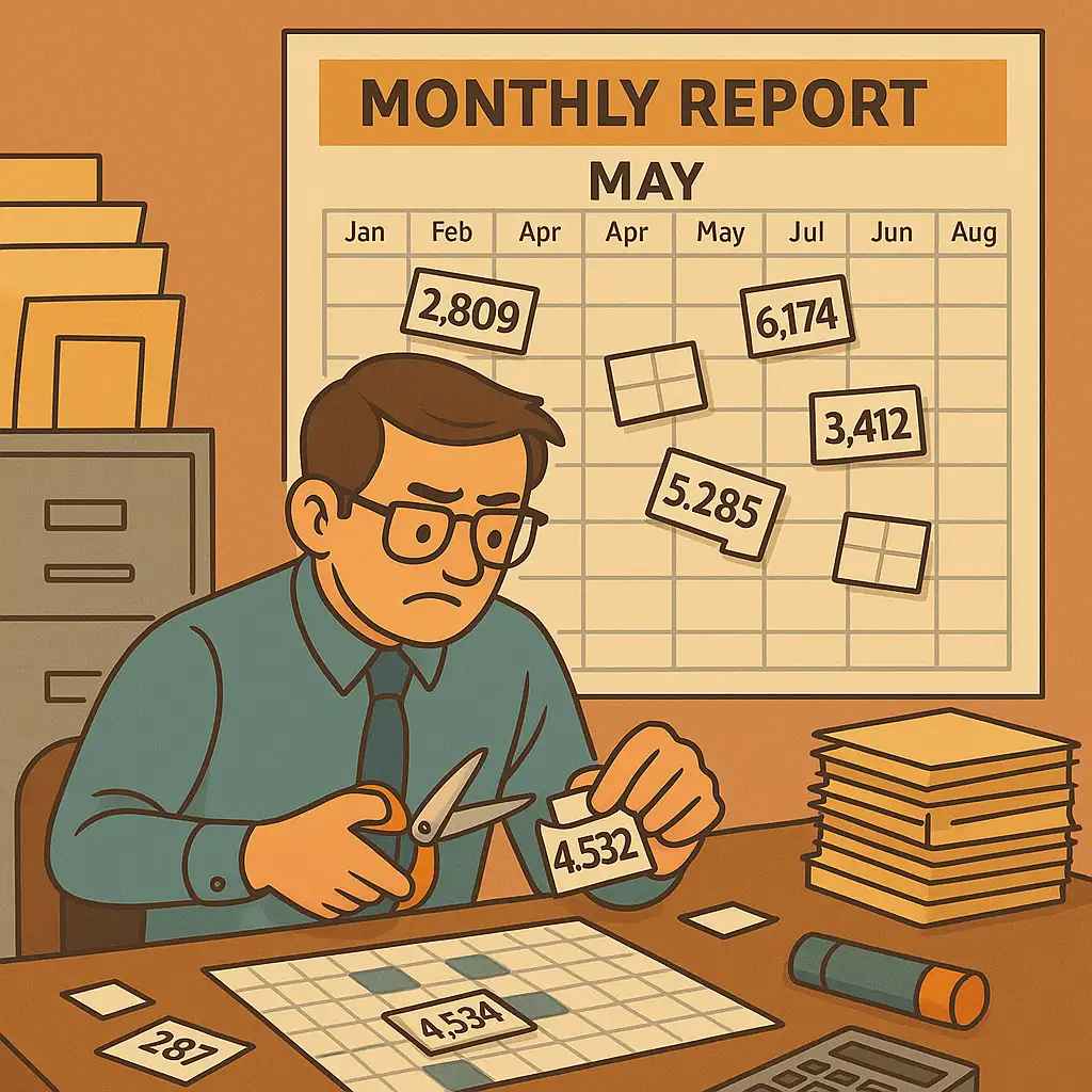 Manual spreadsheet work