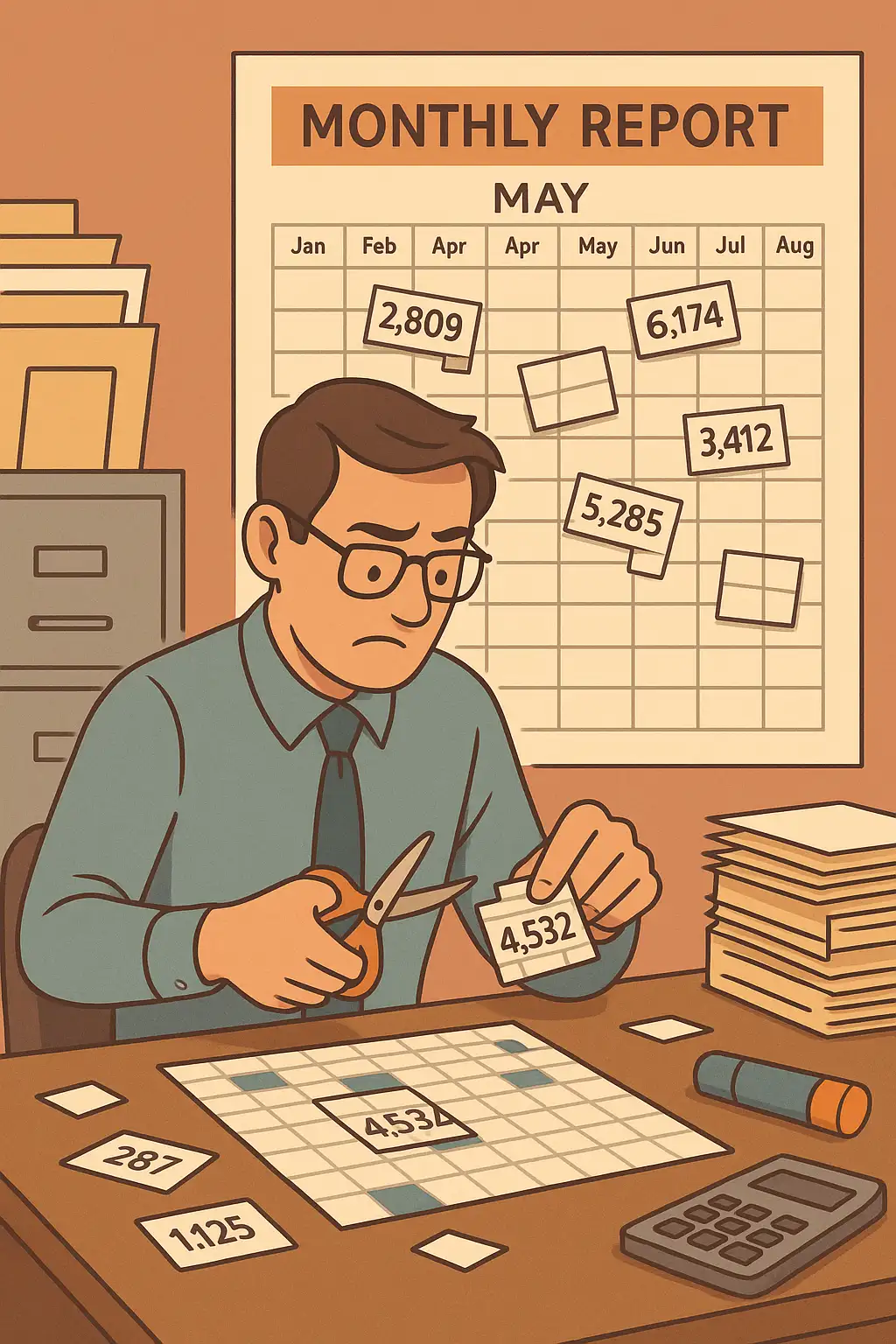 Manual spreadsheet work